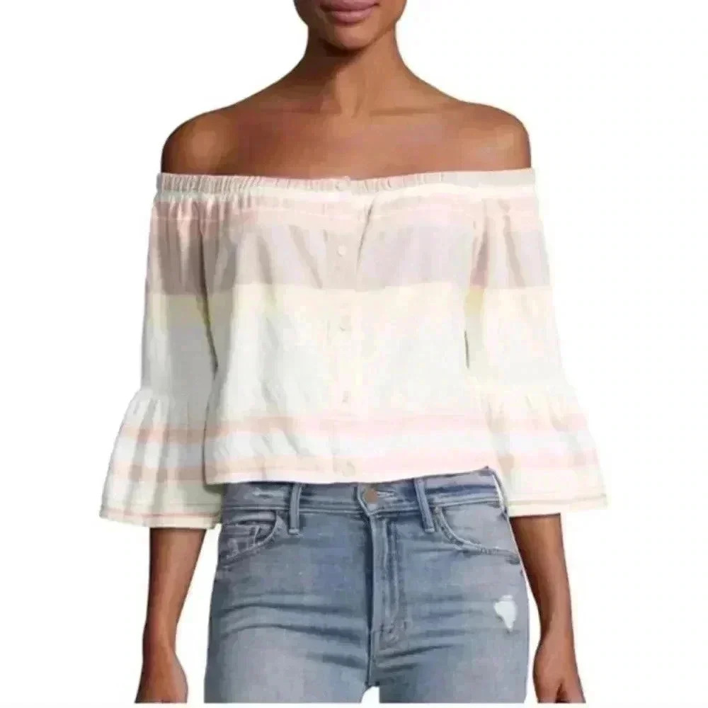MOTHER Cold Shoulder Belle Top Size Small